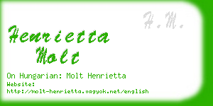 henrietta molt business card